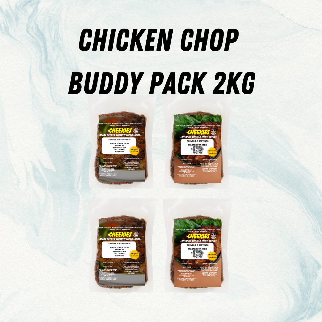 Chicken Chop Buddy Pack 2kg - Black Pepper & Satay