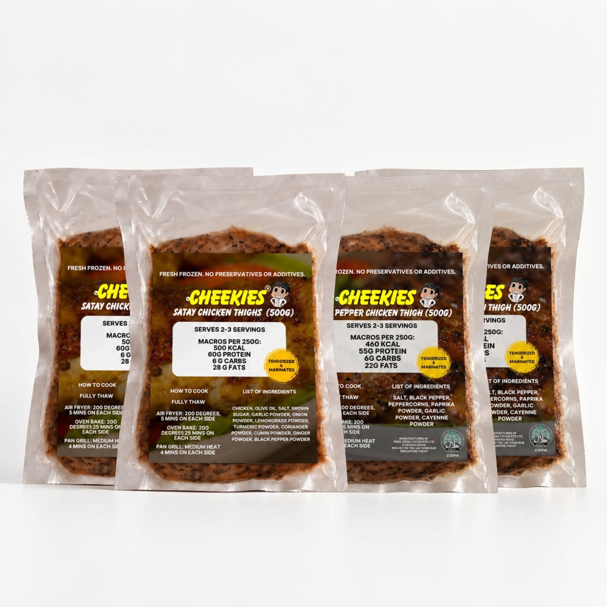 Chicken Chop Buddy Bundle Pack (2kg) - Black Pepper & Satay