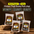 Chicken Chop Buddy Bundle Pack (2kg) - Black Pepper & Satay