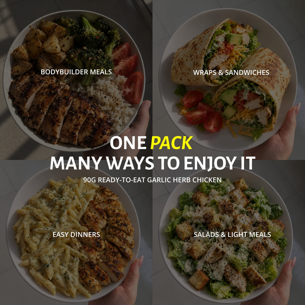 Ready to Eat Garlic Herb Chicken – 10 x 90g Pack Bundle $3.80/pc