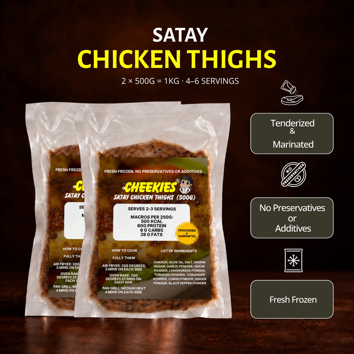 Satay Chicken Thigh (1kg)